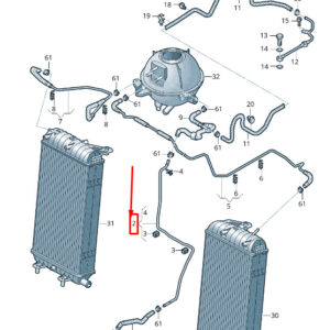 AUDI R8 4S Engine Breather Line 4S0121081L ORIGINAL