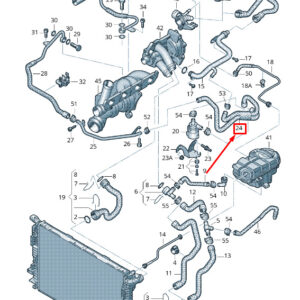 AUDI A6 Avant C7 Engine Coolant Water Hose 06H121057AM ORIGINAL