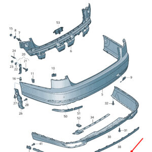 AUDI A8 4N Rear Left Bumper Trim 4N08078112ZZ ORIGINAL