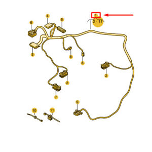 AUDI E-TRON GT Rear Door Trim Panel Wiring Set 4J3971120C ORIGINAL