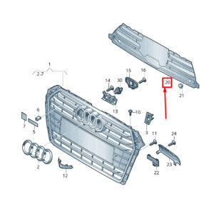 AUDI A4 B9 Radiator Grille Cover 8W0853037A ORIGINAL