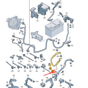 AUDI A3 Sportback 8Y Negative Battery Cable 5WA971538B ORIGINAL