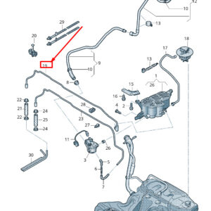 AUDI Q5 8R Evaporative Emissions System Breather Line 8R0201991E ORIGINAL