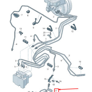 AUDI A6 C8 Front Right Brake Hose 4K0611708N ORIGINAL