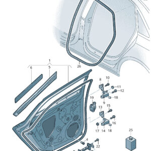 AUDI A4 Avant B9 Rear Left Outer Door Seal 8W9839911E ORIGINAL