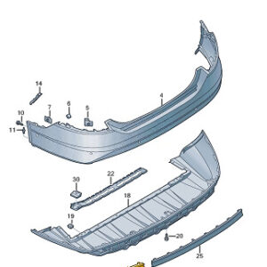 AUDI E-TRON GT Rear Left Bumper Trim 4J3807837X7L ORIGINAL