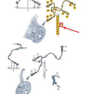 AUDI E-TRON GT Rear Speed Sensor Wiring Harness 9J1971286B ORIGINAL