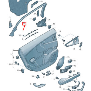 AUDI A6 Avant C7 Rear Left Door Window Frame Trim 4G98676714PK ORIGINAL
