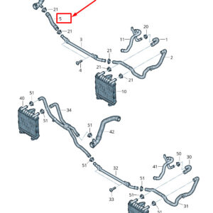 AUDI A6 4A C8 Engine Coolant Hose 4K0121058T ORIGINAL