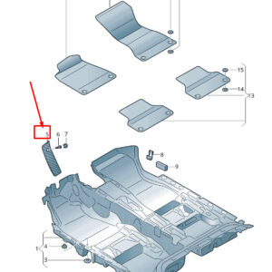 AUDI A4 Avant B9 Footrest Cover LHD 8W1864777DS2 8W1864777 DS2 ORIGINAL