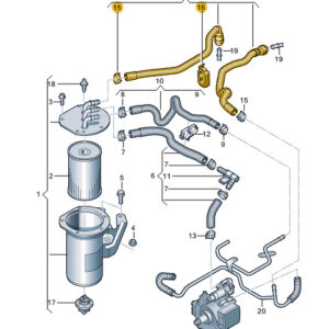 AUDI A3 Sportback 8Y Fuel Line 5WA130295G ORIGINAL