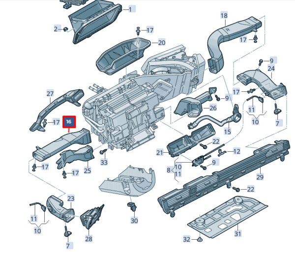 AUDI A6 C8 Left Air Guide LHD 4K1819655 ORIGINAL