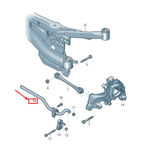 AUDI TT FV Rear Suspension Stabilizer Bar 5Q0511305BB ORIGINAL