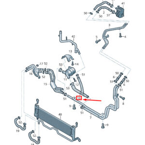 AUDI Q7 4L Engine Coolant Hose 4L0121030A ORIGINAL