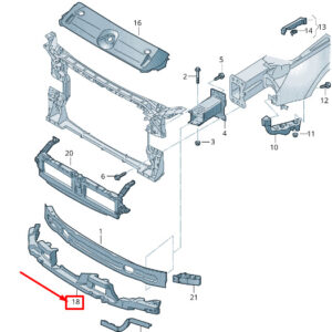 AUDI A4 Avant B9 Rear Bumper Foam Filler Piece 8W0807550M ORIGINAL