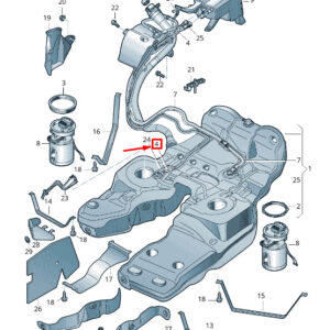 AUDI Q7 4L Fuel Tank Breather Line 7L8201851 ORIGINAL