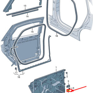 AUDI A8 D5 Rear Door Panel Bracket 4N6839527 ORIGINAL