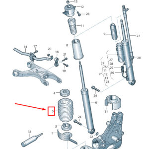 AUDI A6 Avant C7 Rear Coil Spring 8K0511115CR ORIGINAL