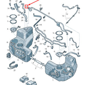 AUDI R8 4S Fuel Tank Breather Line 4S8201163A ORIGINAL