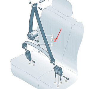 AUDI Q7 4M Rear Right Seatbelt 4M0857812B XIT 4M0857812BXIT ORIGINAL