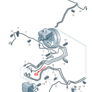AUDI A6 Allroad 4G Brake Pipe To Brake Hose 4G0614724S ORIGINAL