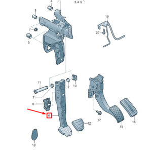 AUDI TT FV Brake Pedal LHD 5Q1721143A ORIGINAL