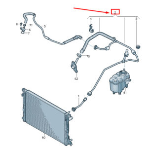 AUDI Q7 4M Engine Breather Line 4M0121081DB ORIGINAL