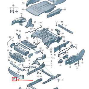 AUDI Q7 4M Front Right Inner Seat Frame Trim RHD 4M0881794DT4 ORIGINAL