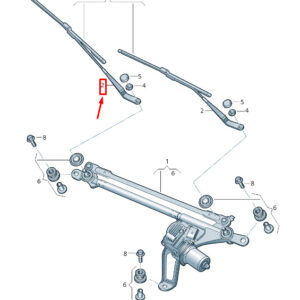 AUDI E-TRON GEN Front Right Wiper Arm RHD 4KR9554081P9 4KR955408 1P9 ORIGINAL