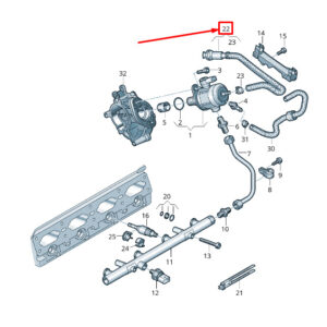 AUDI A4 Avant B9 Fuel Hose 06L133986B ORIGINAL