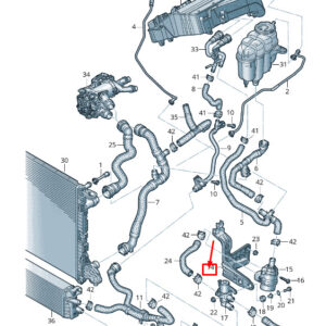 AUDI TT FV Engine Additional Coolant Pump Bracket 8W0145896L ORIGINAL