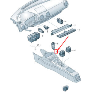 AUDI A3 Sportback 8V Parking Brake Switch LHD 8V1927225A ORIGINAL
