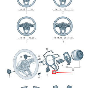 AUDI Q2 GA Steering Wheel Trim Ring 8W0419689INZ ORIGINAL