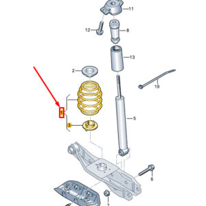 AUDI Q4 E-Tron Rear Coil Spring 1EA511103H ORIGINAL