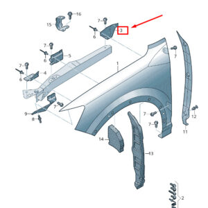 AUDI Q2 GA Right Fender Bracket 81A821472 ORIGINAL