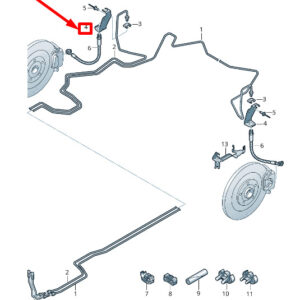 AUDI A8 4N Rear Left Brake Hose Retainer 4N0611845G ORIGINAL