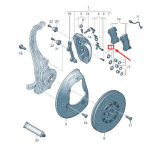 AUDI A6 4A C8 Fixed Caliper Gasket Set 4F0698471 ORIGINAL