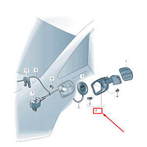 AUDI A6 Avant C6 Rear Fuel Door Insert 4F5809999D ORIGINAL