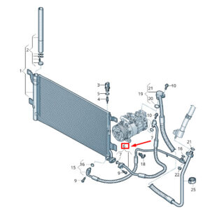 AUDI A6 C8 A/C Refrigerant Line 4K0816721EC ORIGINAL
