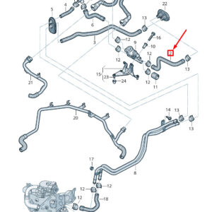 AUDI A6 Avant C7 Engine Coolant Hose 4G1265373F ORIGINAL