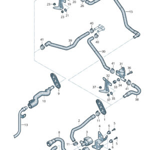 AUDI Q5 FY Engine Coolant Hose LHD 80B819372A ORIGINAL