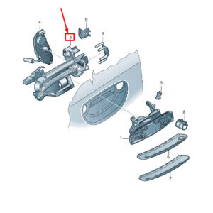 AUDI A6 C6 Front Right Exterior Door Handle Base 4F0837886D ORIGINAL