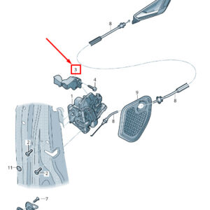 AUDI Q2 GA Front Left Door Lock Cover LHD 81A837349 ORIGINAL