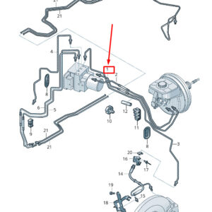 AUDI A8 4N Brake Line From Brake Cylinder To Hydraulic 4N2614705G ORIGINAL
