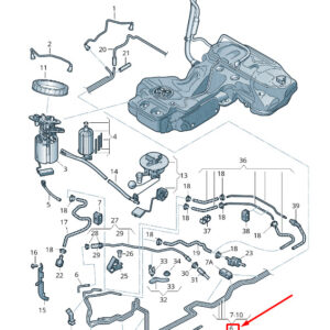 AUDI A5 Sportback 8T Fuel Line With Breather Pipe 8T0201544CE ORIGINAL