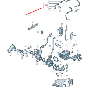 AUDI Q7 4L Engine Vacuum Pipe 059131051BN ORIGINAL