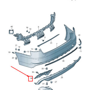 AUDI TT FV Rear Right Bumper Bracket 8W0807348B ORIGINAL