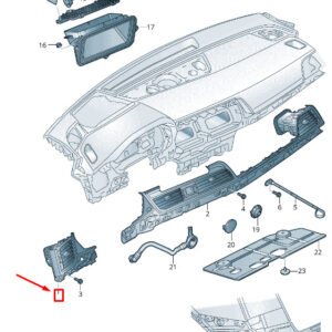 AUDI Q5 FY Dashboard Air Intake Grille RHD 80C820902A6PS ORIGINAL