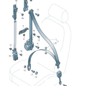 AUDI Q5 8R Front Right Seat Buckle 8R0857756C 01C 8R0857756C01C ORIGINAL