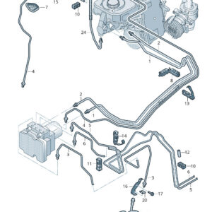 AUDI Q5 FY Brake Pipe From Brake Cylinder To Reservoir 80C614719B ORIGINAL